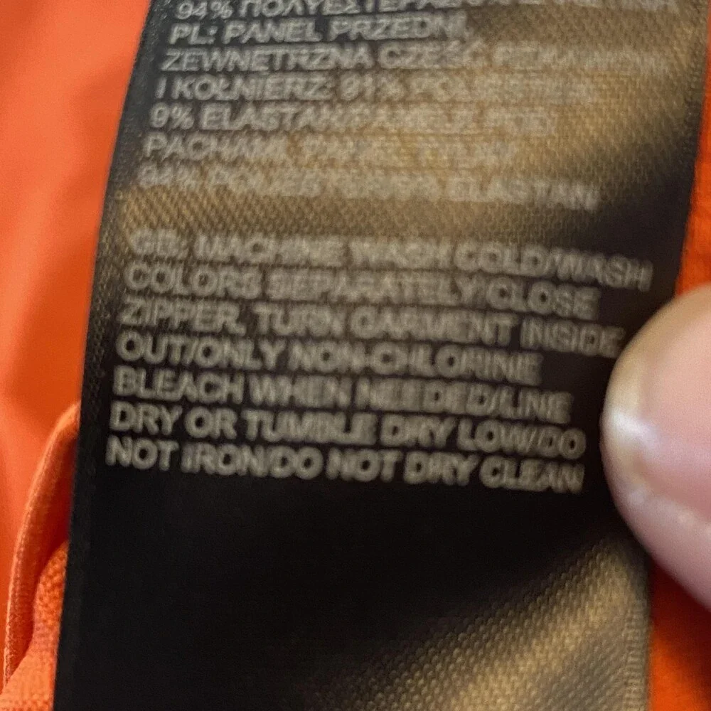 The North Face Shirt Mens 2XL Orange Gray Quarter Zip Long Sleeve Top NF00CP4U